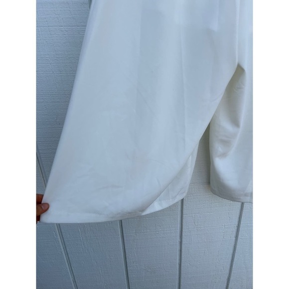 NWT Strapless White‎ Cropped Dressy Jumpsuit, Wide Leg, Front Cut Out, Sz Small - Picture 3 of 6